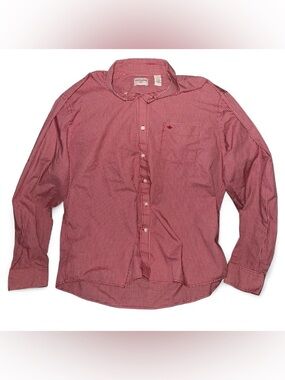 Dockers Men's Red Check Button-Down Shirt Sz XL